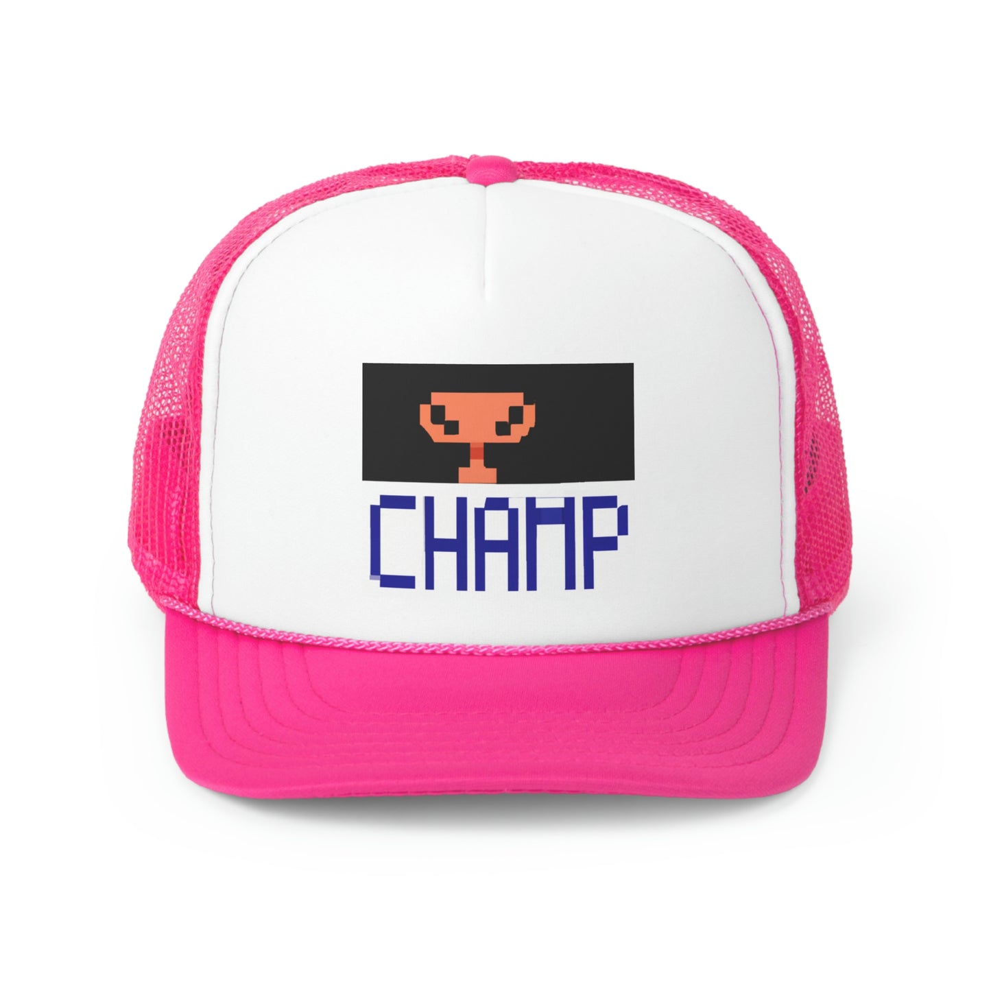 CHAMP Trophy Logo (Pixel) - AI Art - Trucker Hats