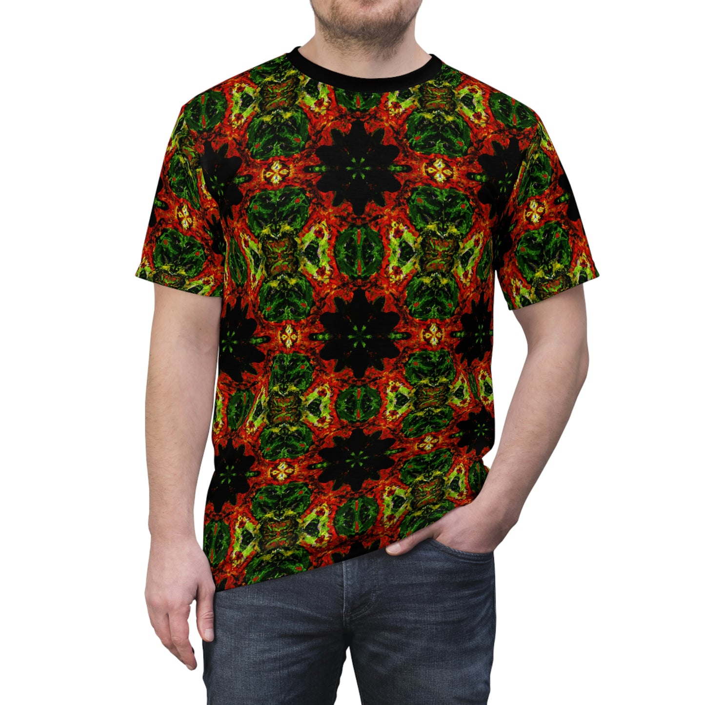 Rasta Blossom Pattern 1 - AI Art - T-Shirt