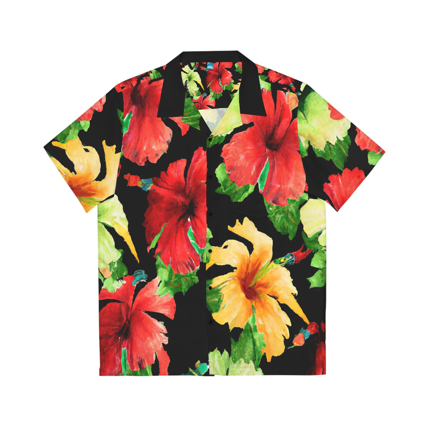 Hibiscus Watercolor 7 - AI Art - Men's Hawaiian Shirt