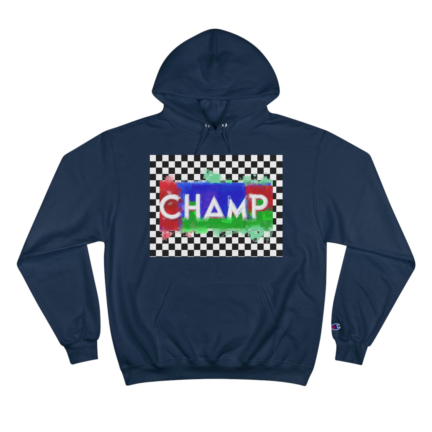 Checkered Flag (CHAMP Logo 1) - Champion Hoodie