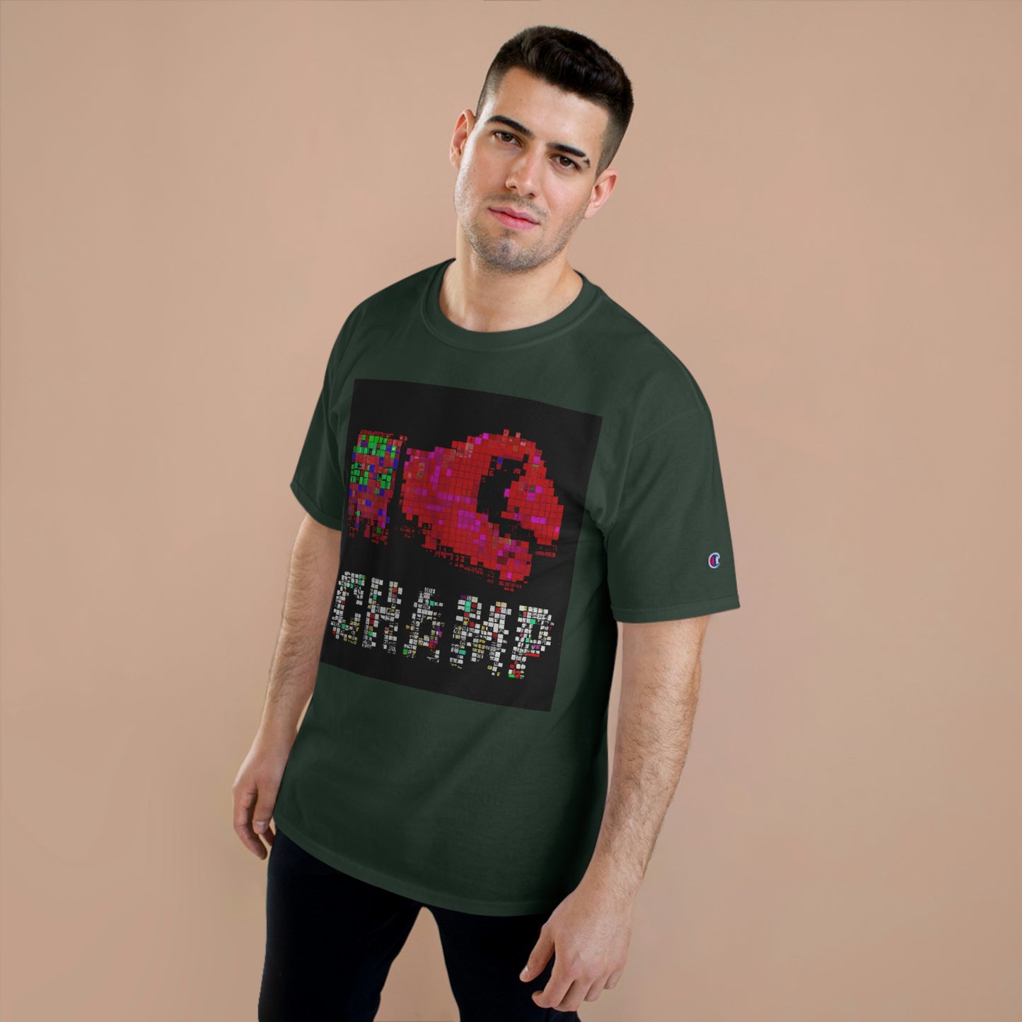 CHAMP (Alt Logo 3 Pixel) - AI Art - Champion T-Shirt