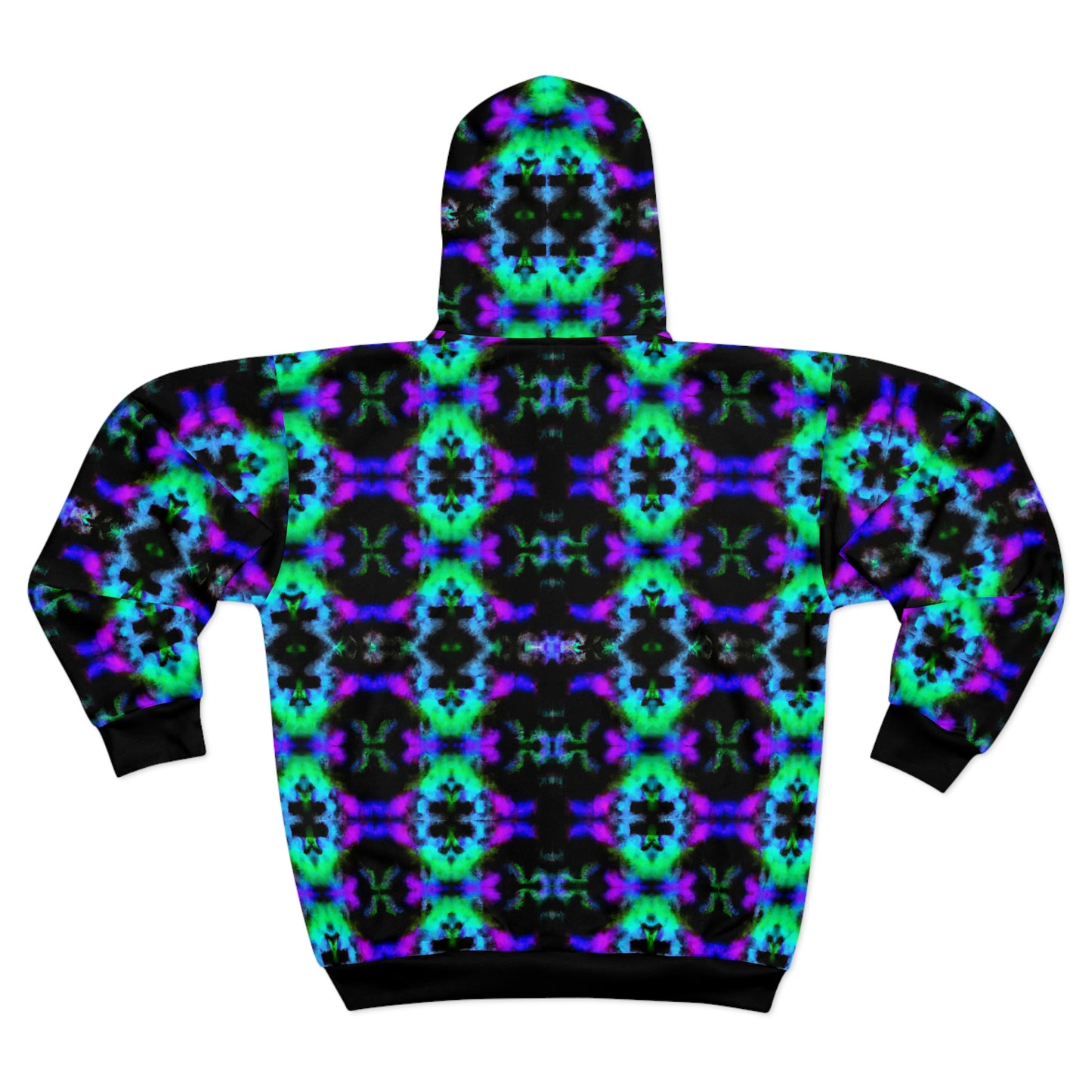 Hyperwave Fractal 4 - AI Art - Zip Hoodie