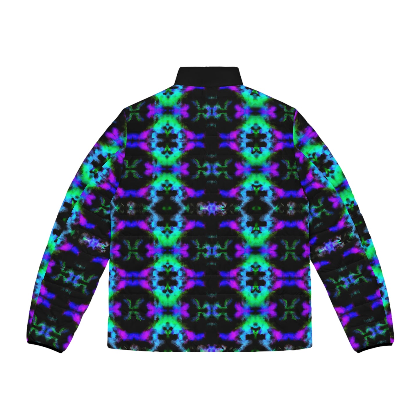 Hyperwave Fractal 4 Spaceballer Jacket - AI Art - Men's Puffer Jacket