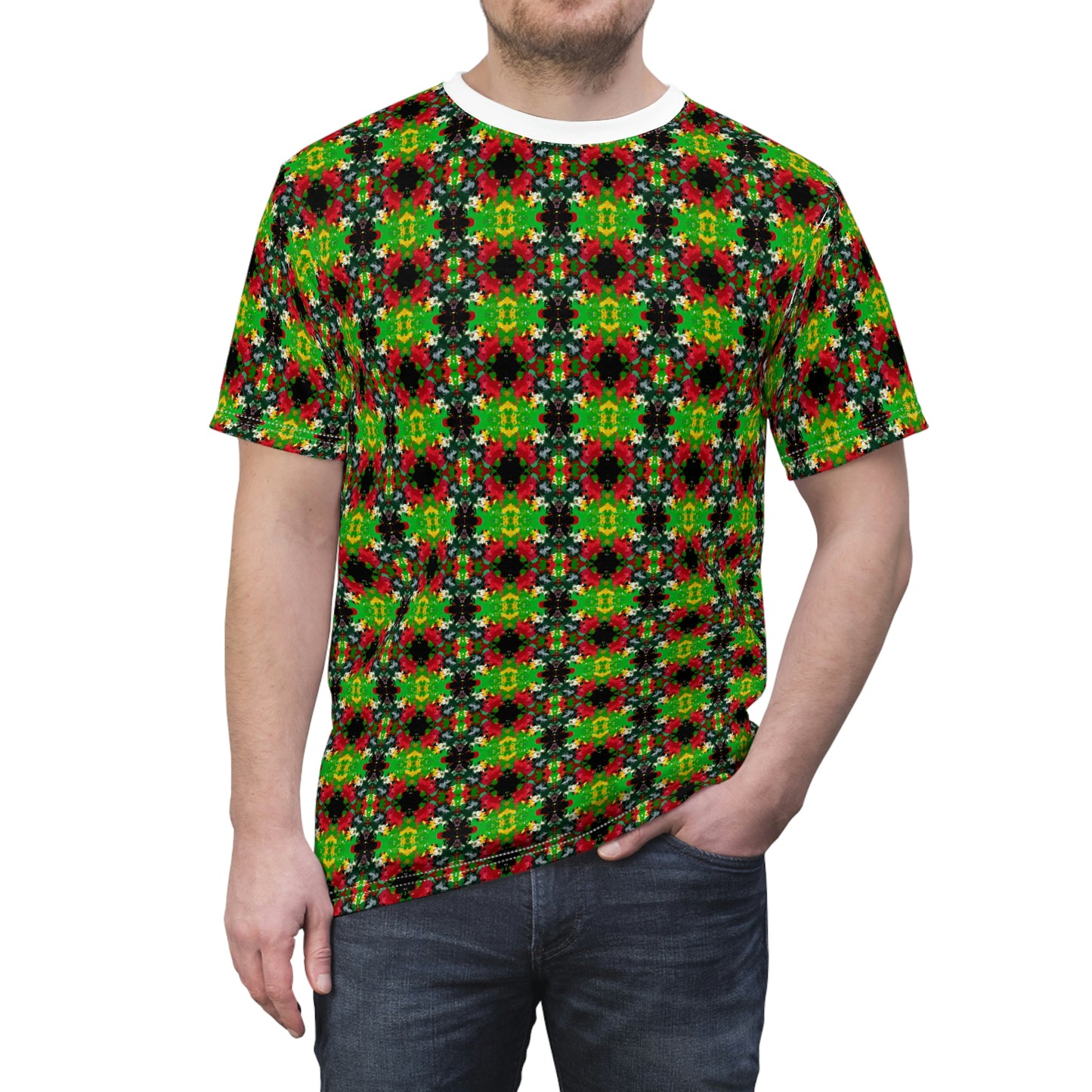 Rasta Kaleidescope 2 - AI Art - T-Shirt