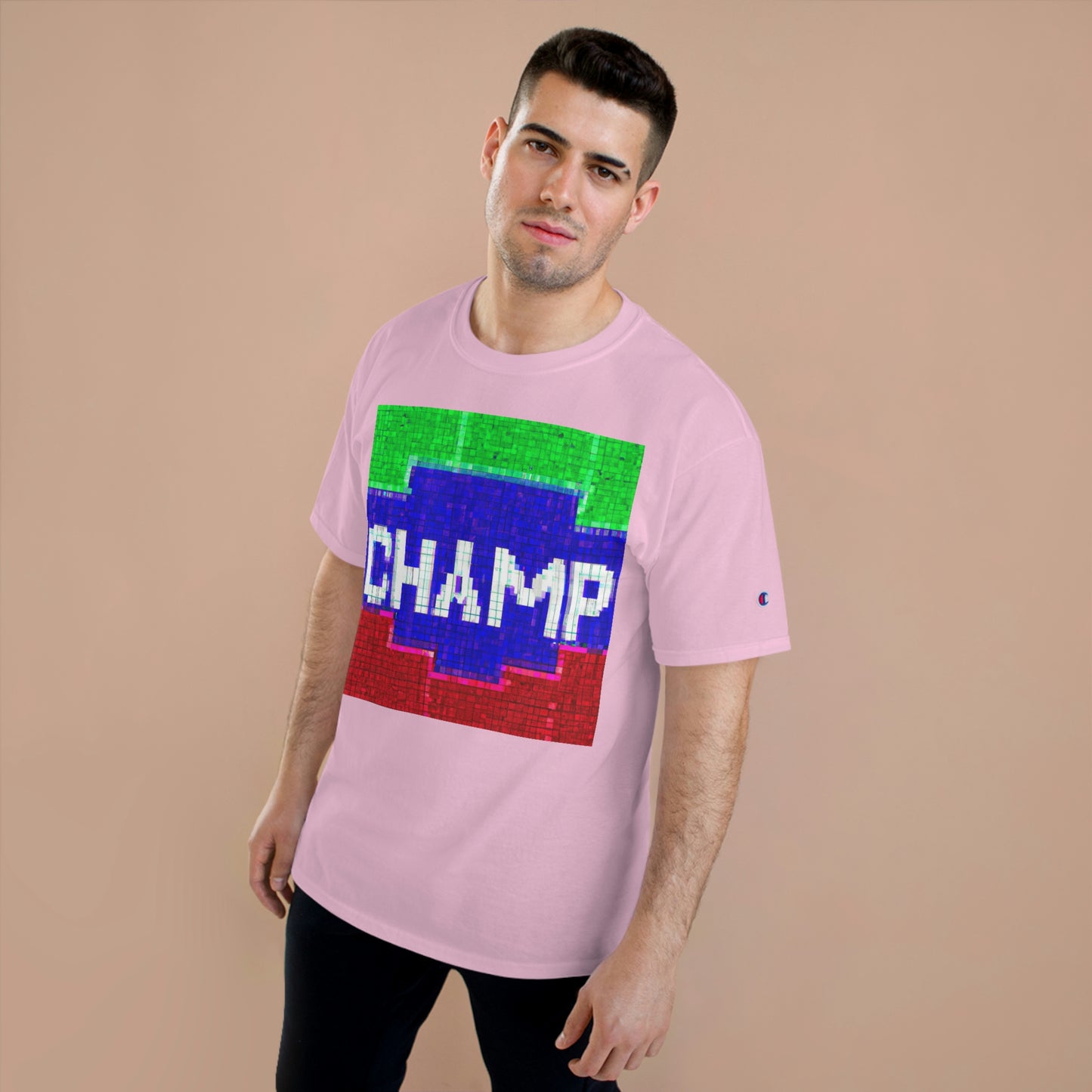 CHAMP (Alt Logo 4 Pixel) - AI Art - Champion T-Shirt