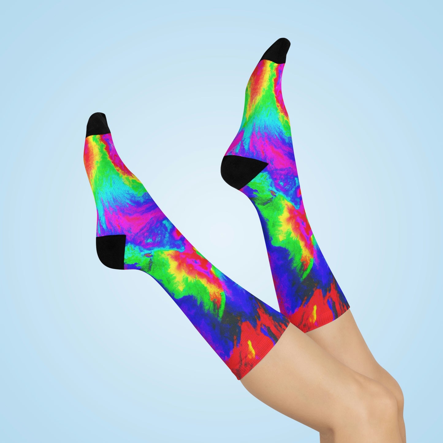 Tropical Storm Radar - AI Art - Crew Socks