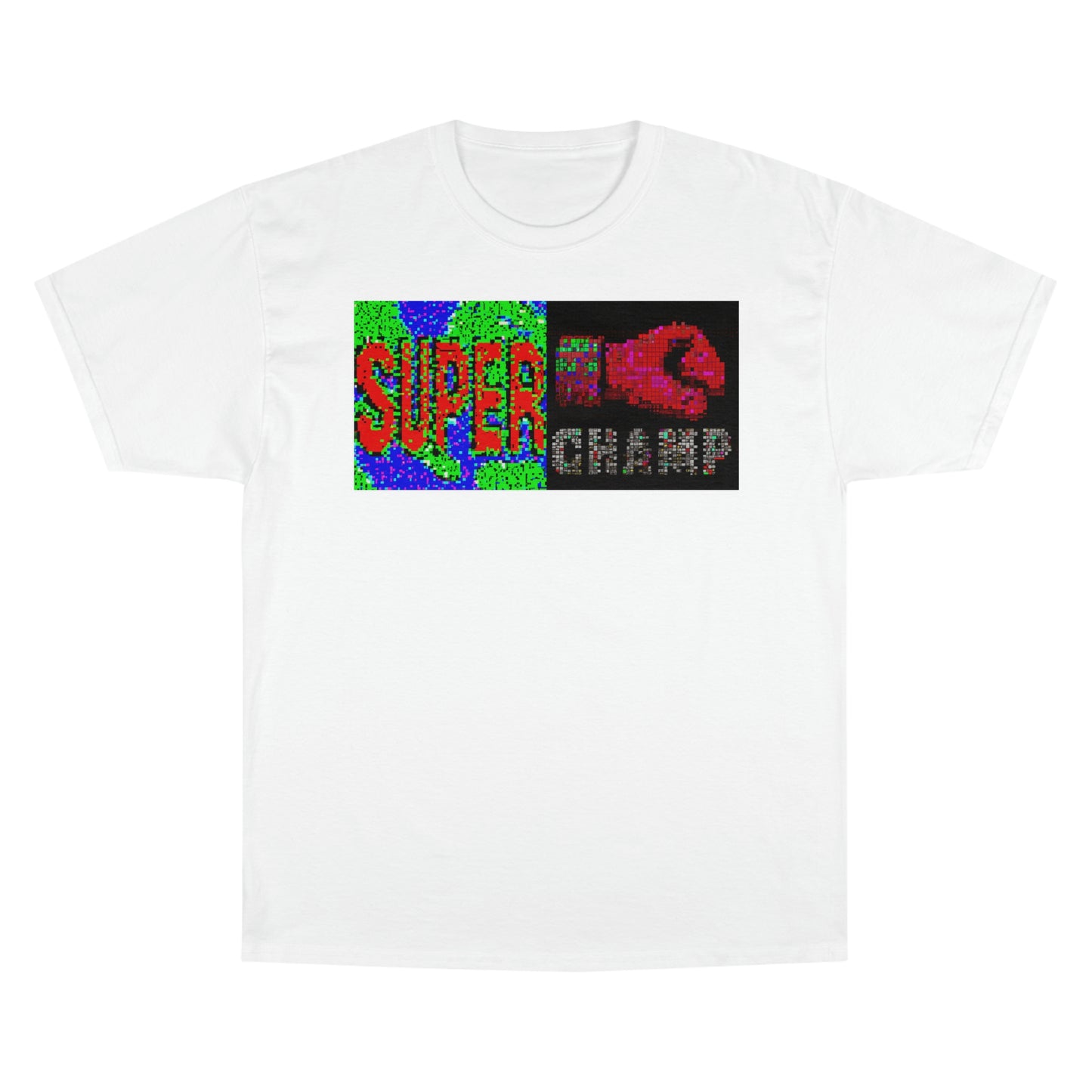 SUPER CHAMP (Alt Logo 3 Pixel) - AI Art - Champion T-Shirt