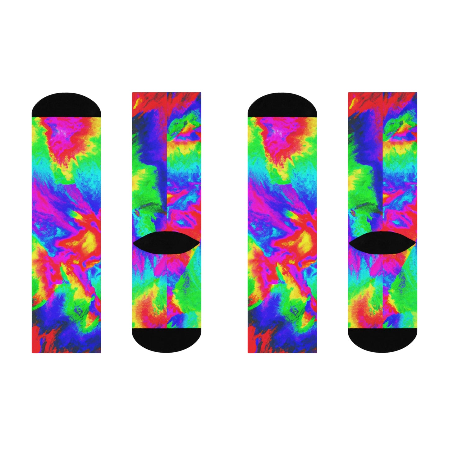 Tropical Storm Radar - AI Art - Crew Socks