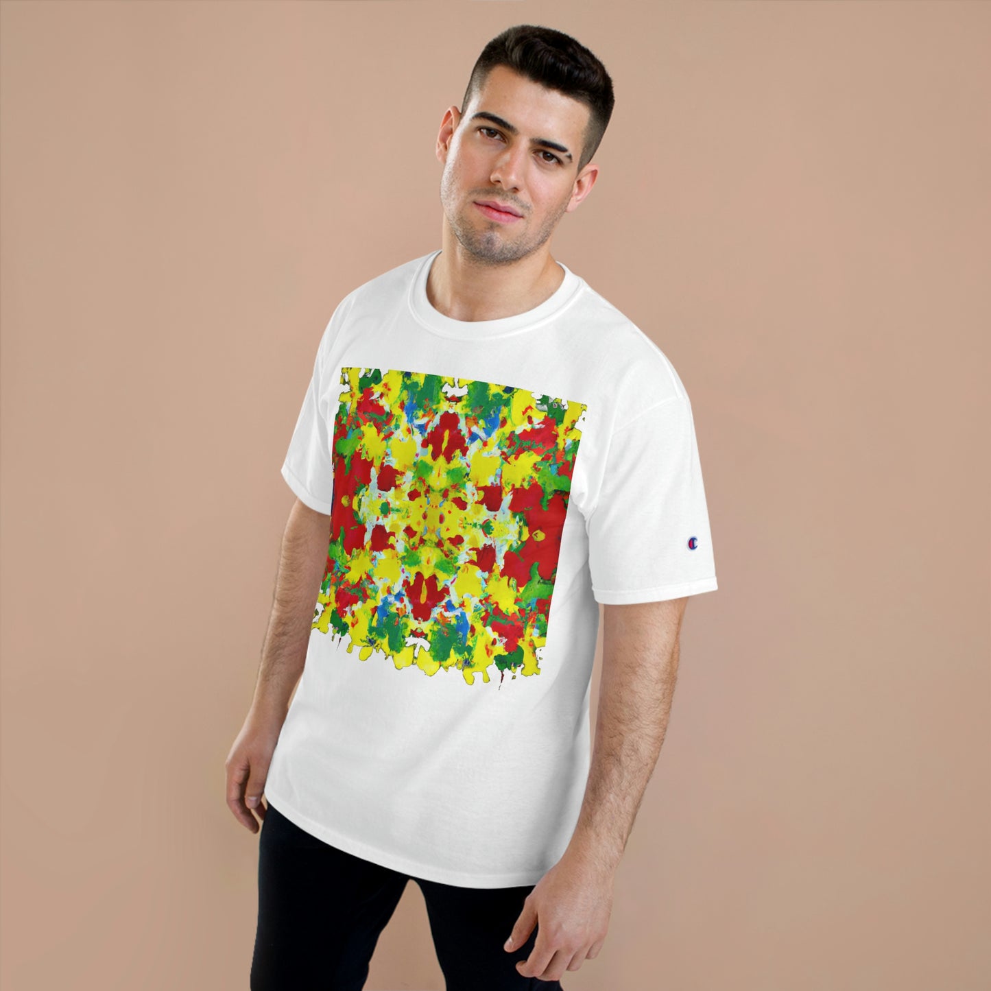 Rasta Acrylic Splatter XW 2 - AI Art - Champion T-Shirt