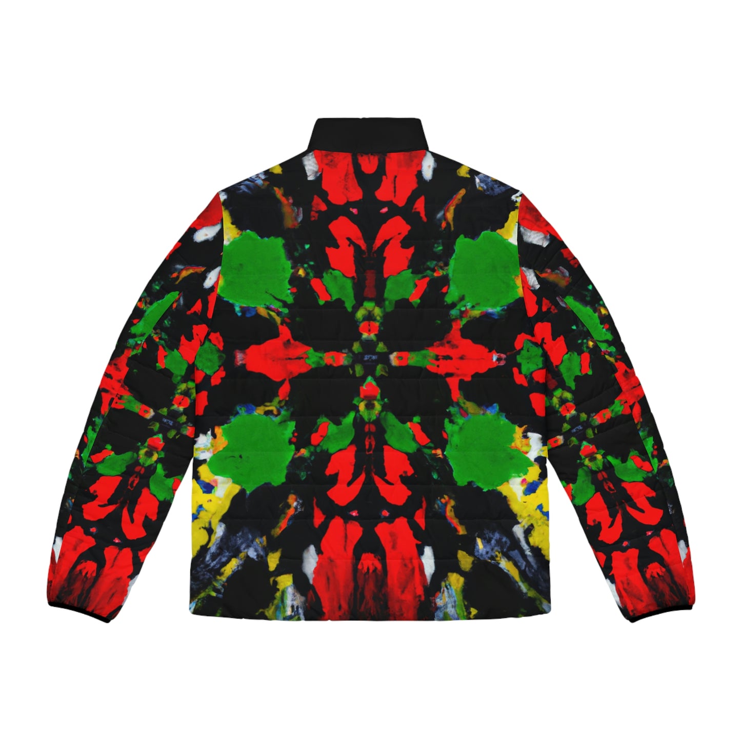 Rasta Quad Symmetry 1 Spaceballer Jacket - AI Art - Men's Puffer Jacket