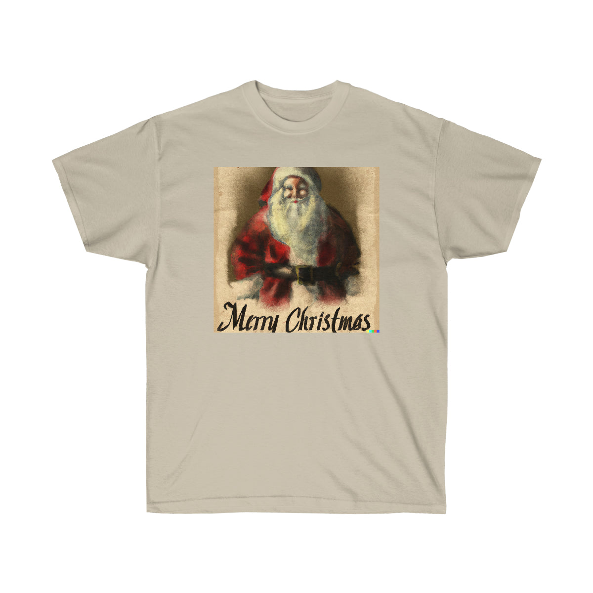 DaVinci Style Painting of Santa Claus "Merry Christmas" - AI Art - Ultra Cotton Tee