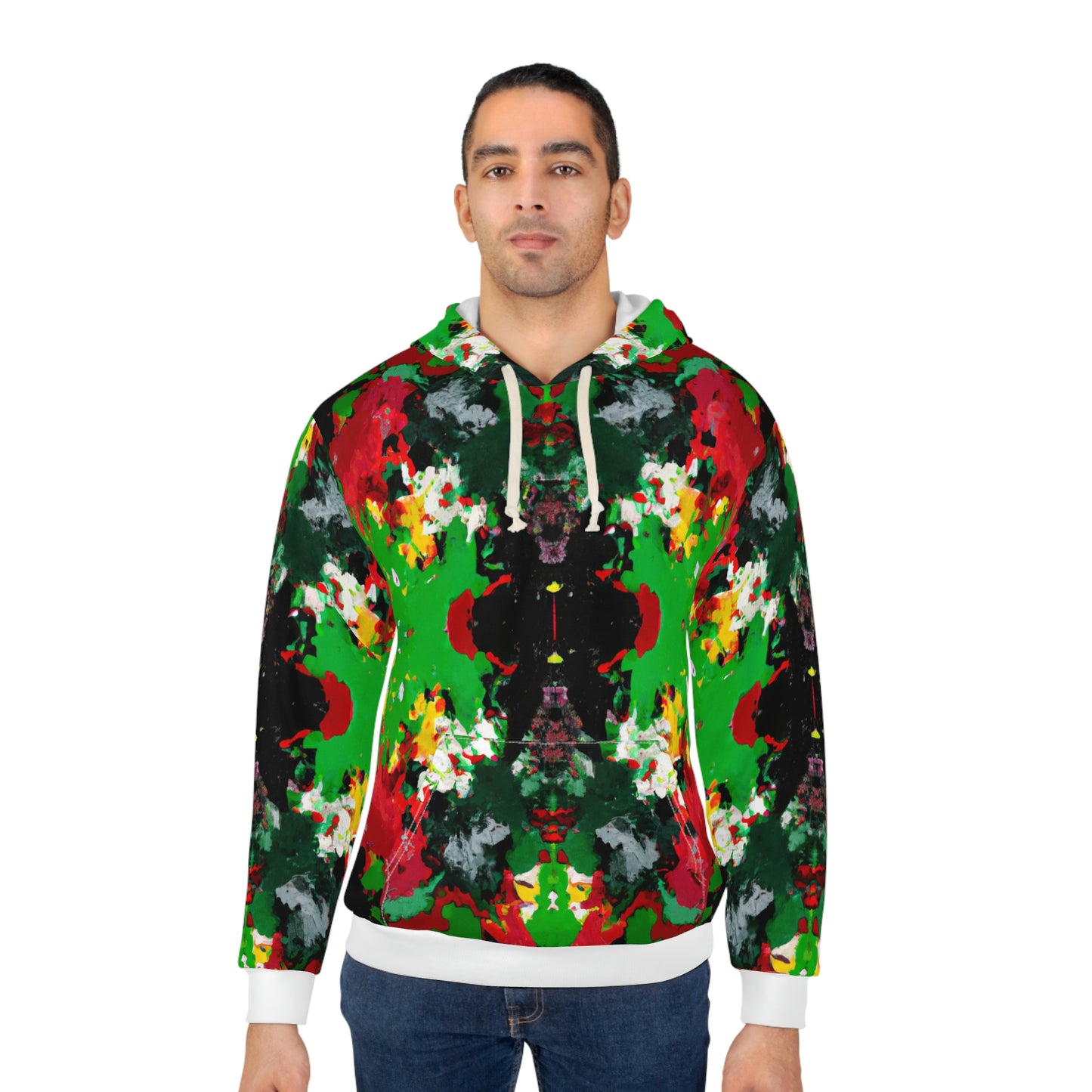 Rasta Kaleidescope 2 - AI Art - Pullover Hoodie