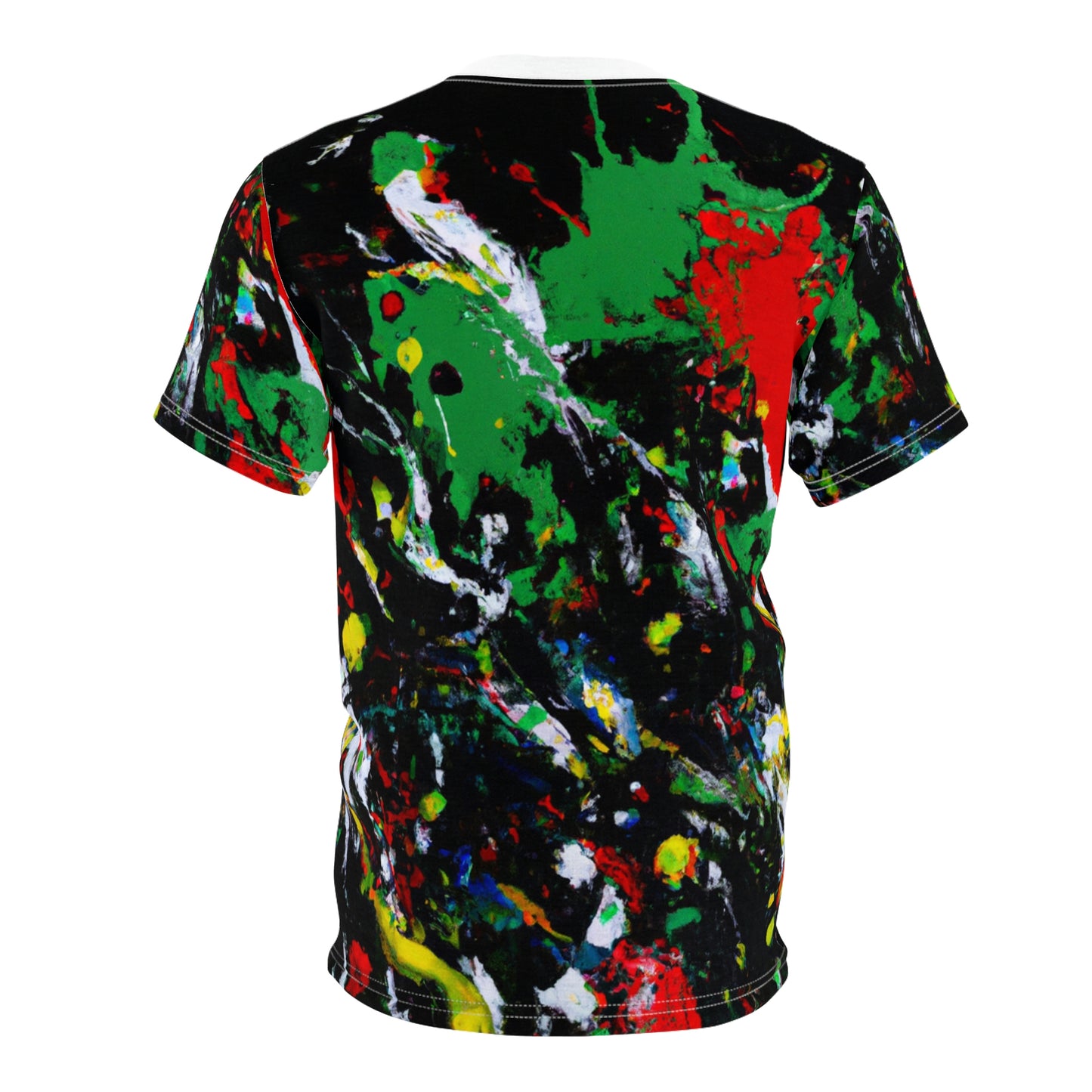 Rasta Acrylic Paint Splatter - AI Art - T-Shirt