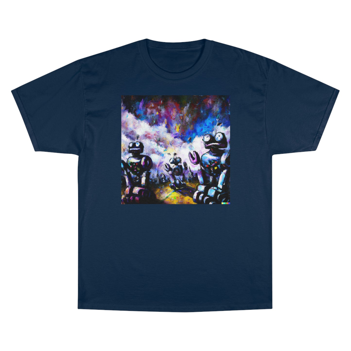 Robots in Space 3 - AI Art - Champion T-Shirt