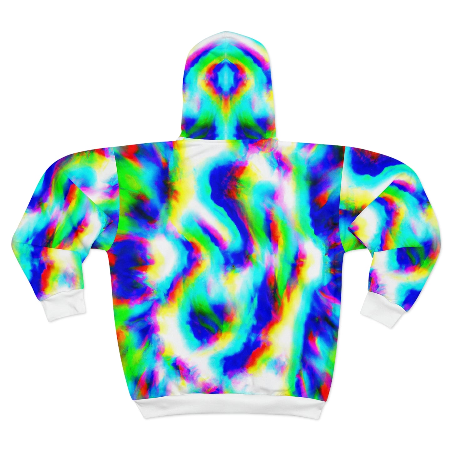 Hyperwave Tie-Dye 8 - AI Art - Zip Hoodie