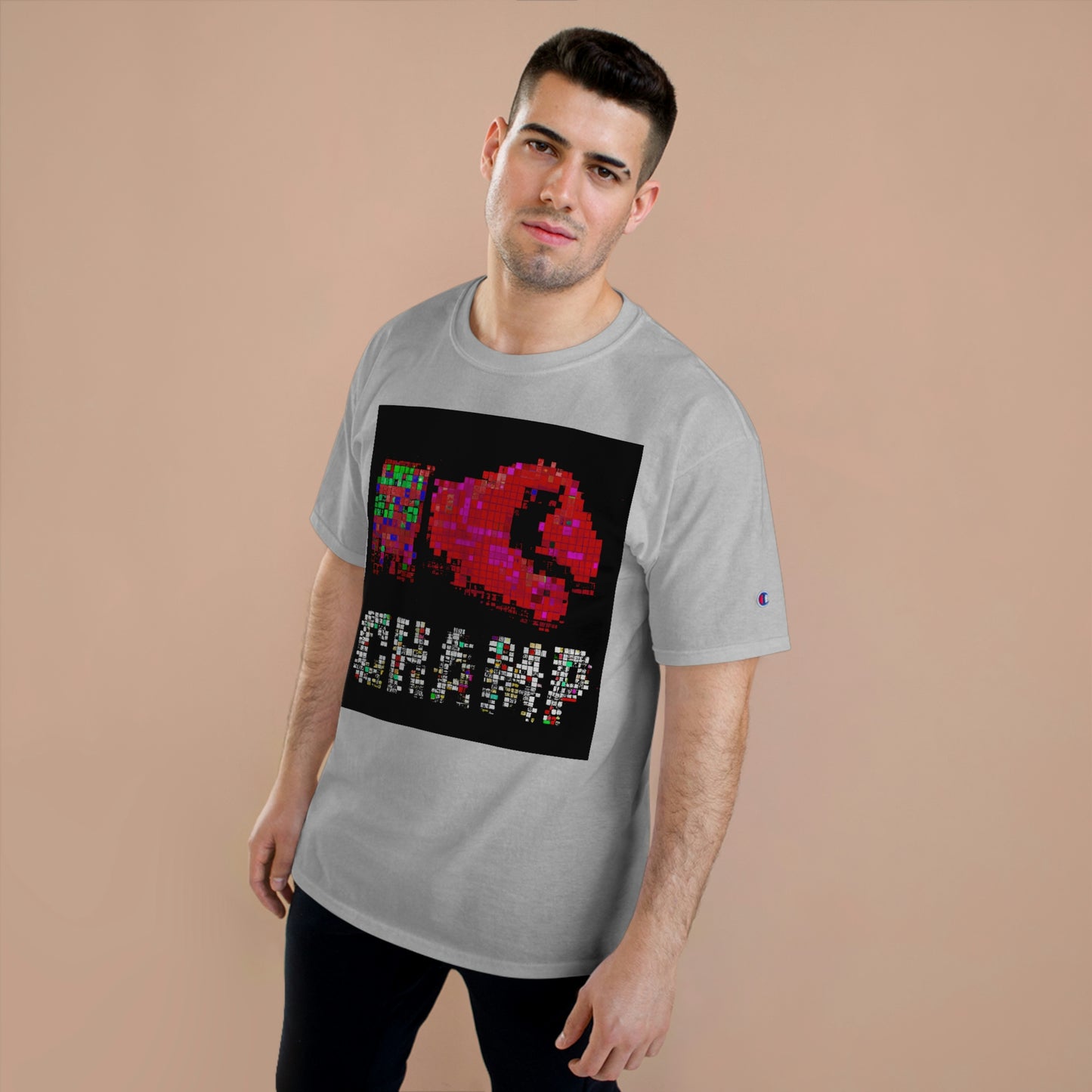 CHAMP (Alt Logo 3 Pixel) - AI Art - Champion T-Shirt