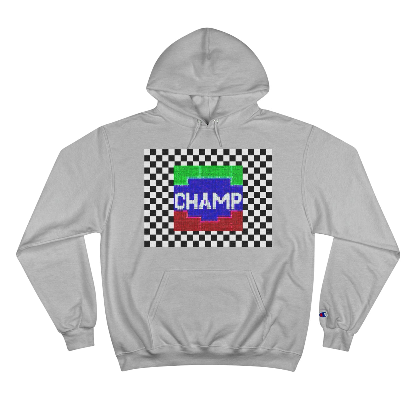 Checkered Flag (CHAMP Logo 2 8-bit) - Champion Hoodie