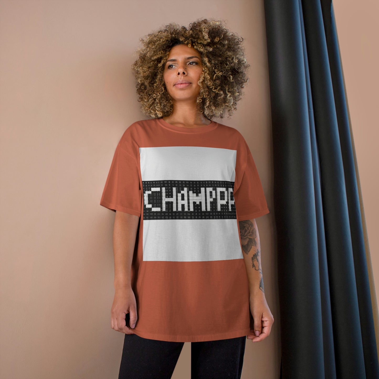 CHAMPPP Logo 11 (Pixel) - AI Art - Champion T-Shirt