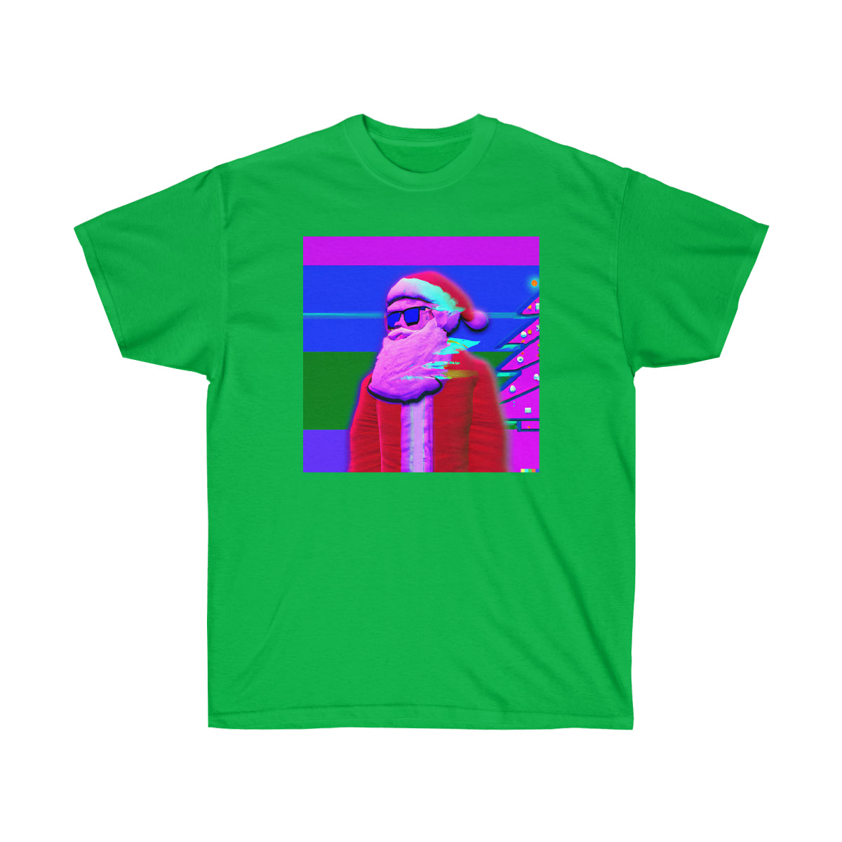 Santa Cool Dude - Vaporwave AI Art - Ultra Cotton Tee