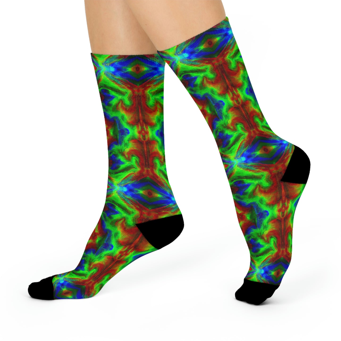 Hyperwave Deemster 1 - AI Art - Crew Socks