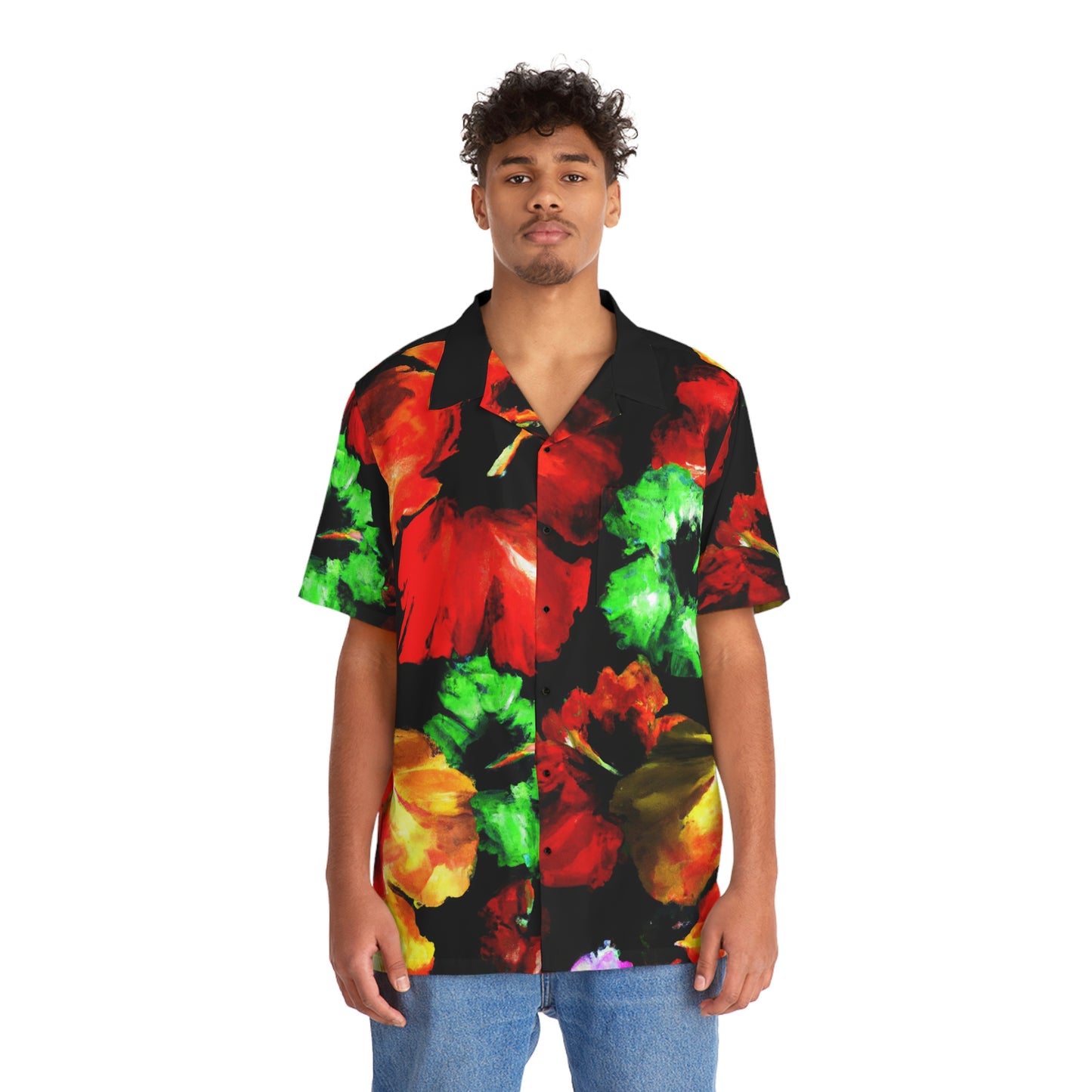 Hibiscus Watercolor 8 - AI Art - Men's Hawaiian Shirt