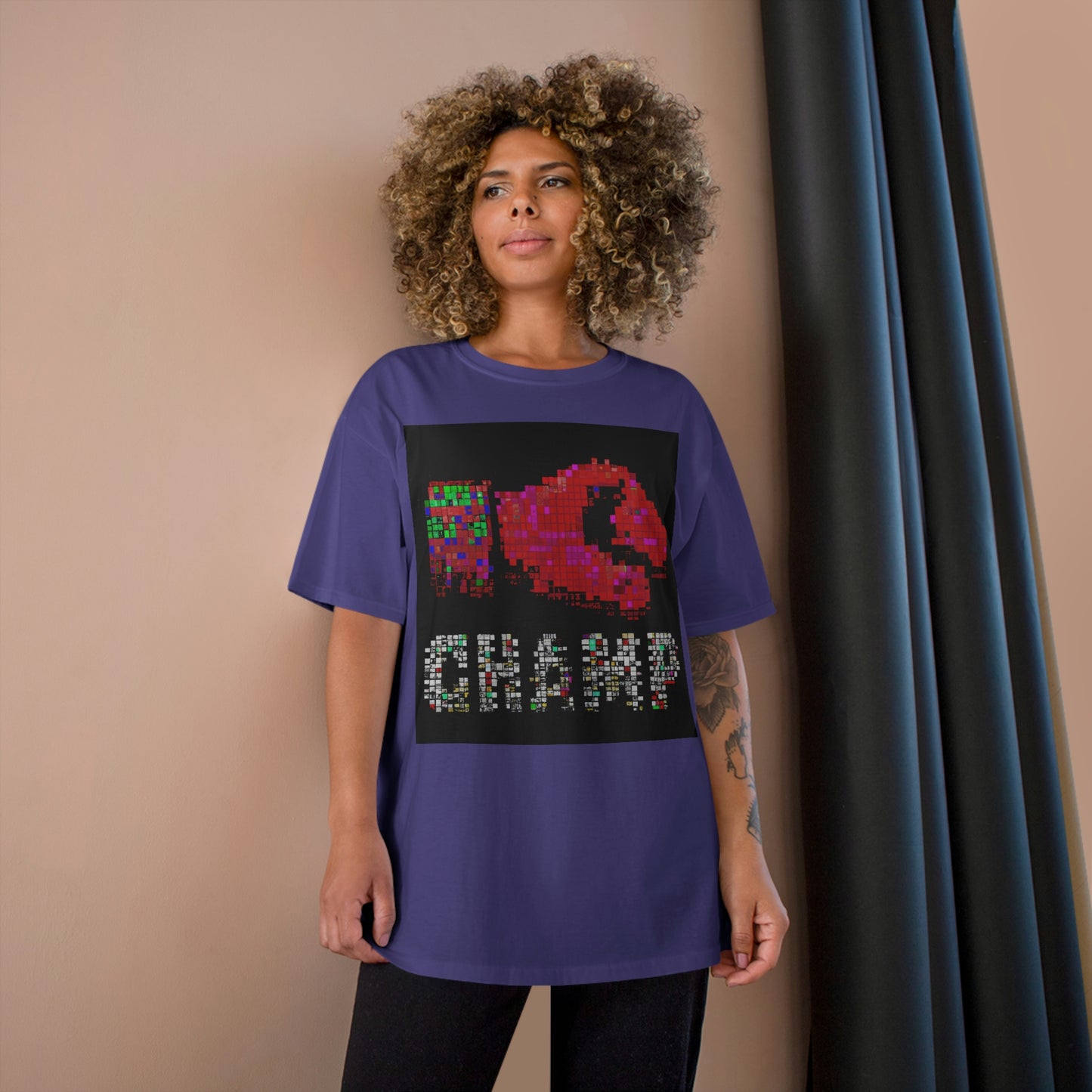 CHAMP (Alt Logo 3 Pixel) - AI Art - Champion T-Shirt