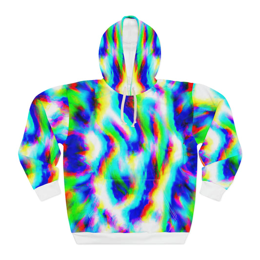 Hyperwave Tie-Dye 8 - AI Art - Pullover Hoodie