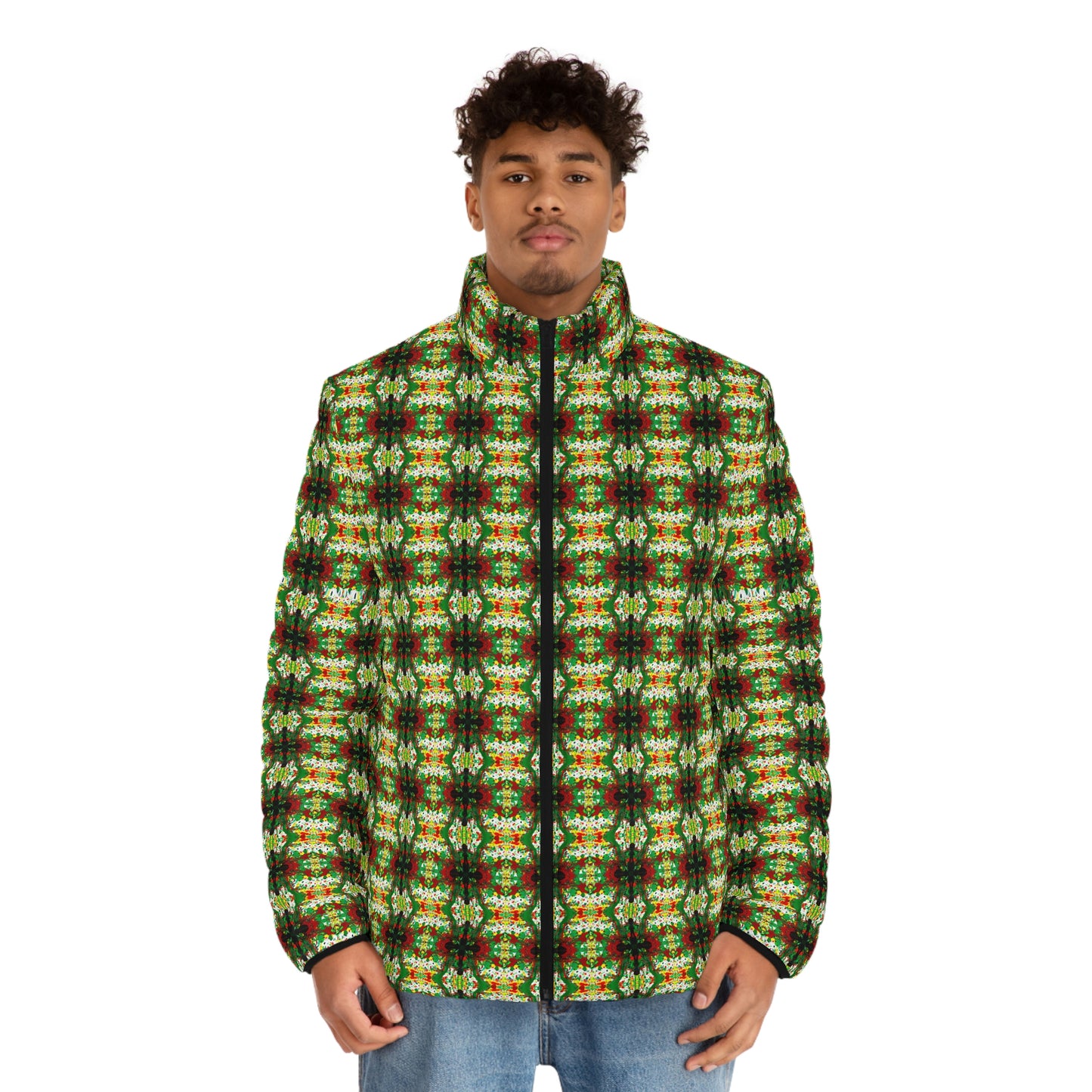 Rasta Kaleidescope 1 Spaceballer Jacket - AI Art - Men's Puffer Jacket