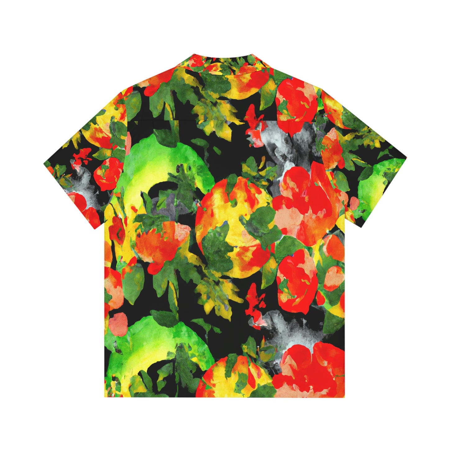 Peach Tree Watercolor - AI Art - Men's Hawaiian Shirt