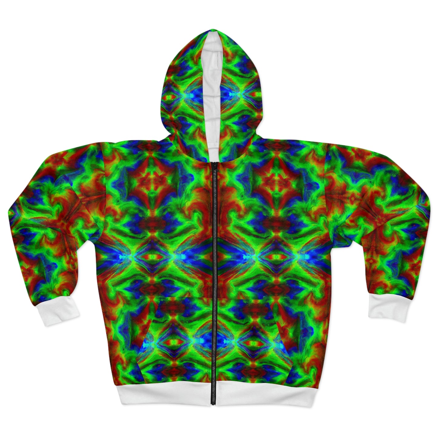 Hyperwave Deemster 1 - AI Art - Zip Hoodie