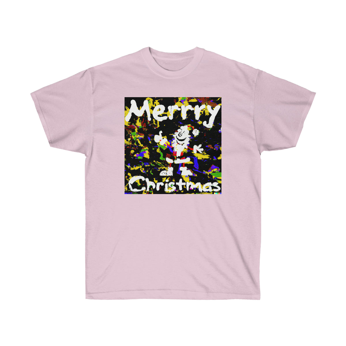 Pollock Style Santa v.4 "Merrry Christmas" - AI Art - Ultra Cotton Tee