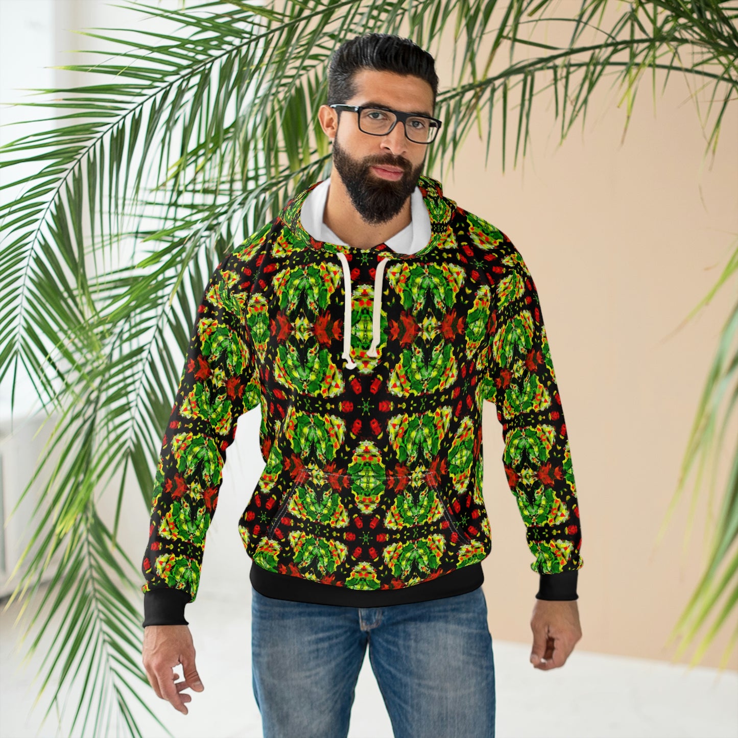 Rasta Star 3 - AI Art - Pullover Hoodie