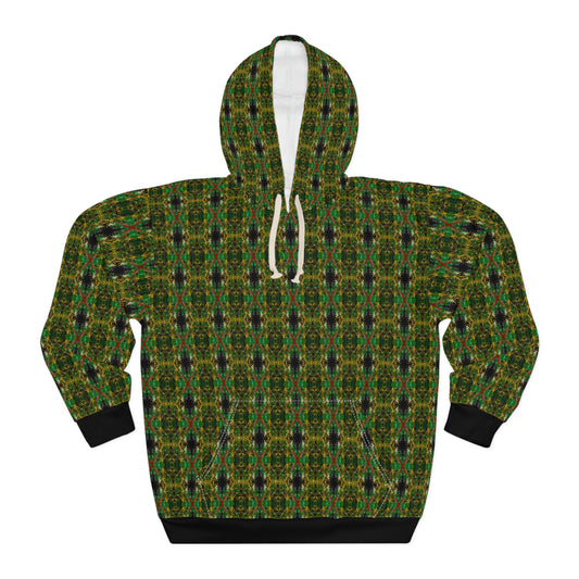 RastaX 1 (Full Patterened Hood) - AI Art - Pullover Hoodie