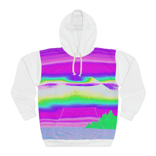 Hyperwave Island (Surfer Style) - AI Art - Pullover Hoodie