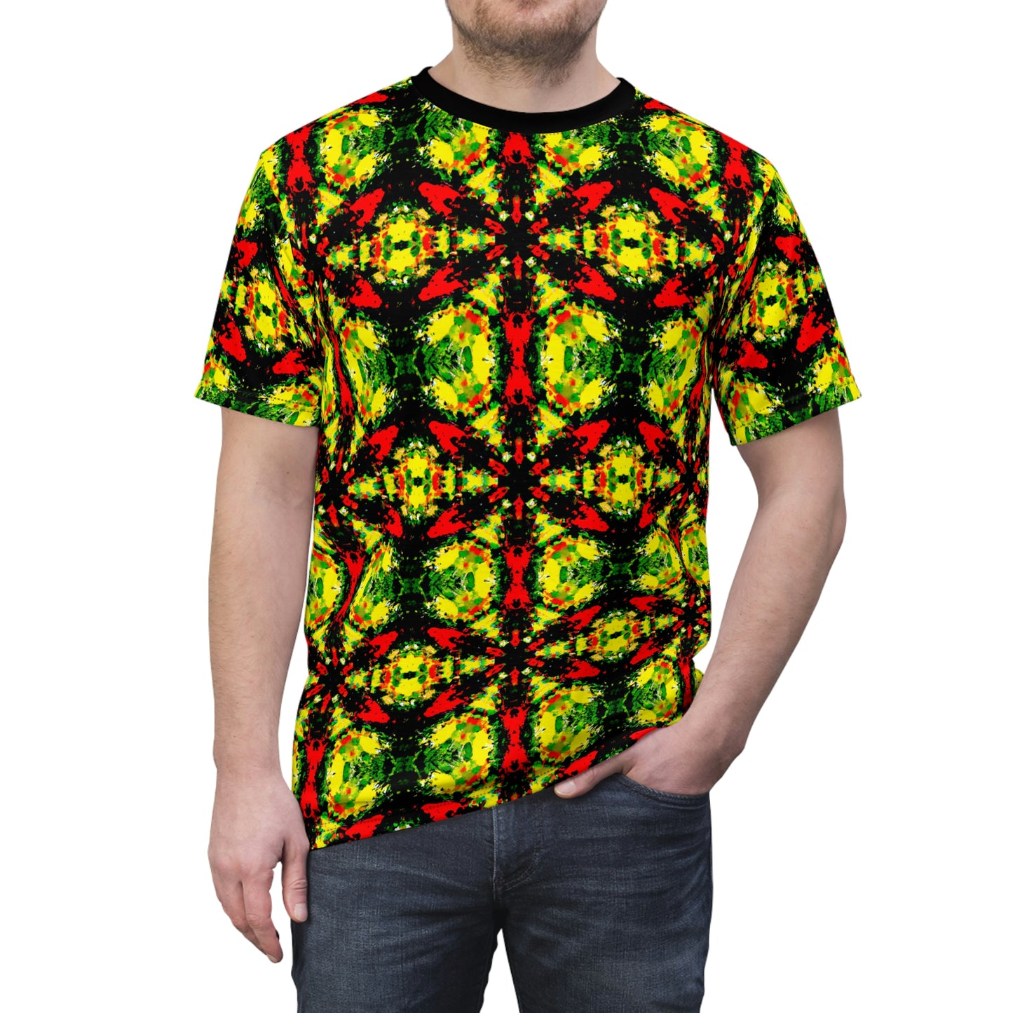 Rasta Star 2 - AI Art - T-Shirt