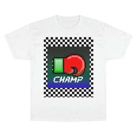 Checkered (CHAMP Logo 4 8-bit Boxing Glove) - Champion T-Shirt