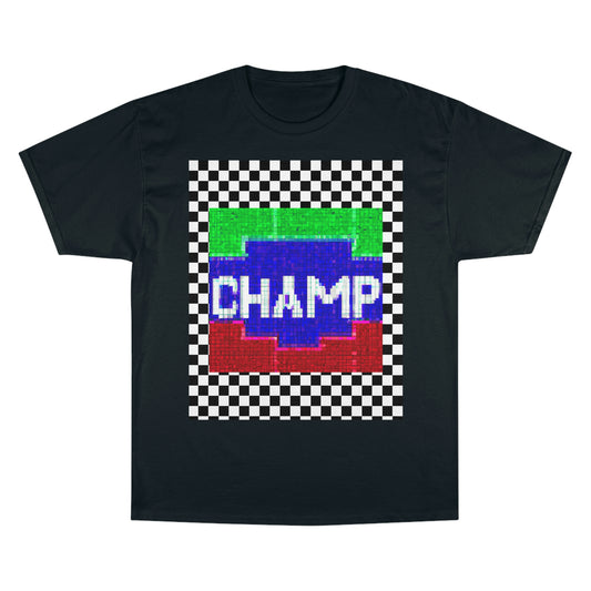 Checkered (CHAMP Logo 2 8-bit) - Champion T-Shirt