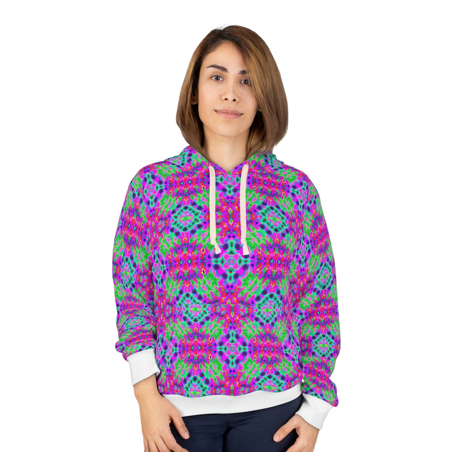 Hyperwave Fractal 5 - AI Art - Pullover Hoodie