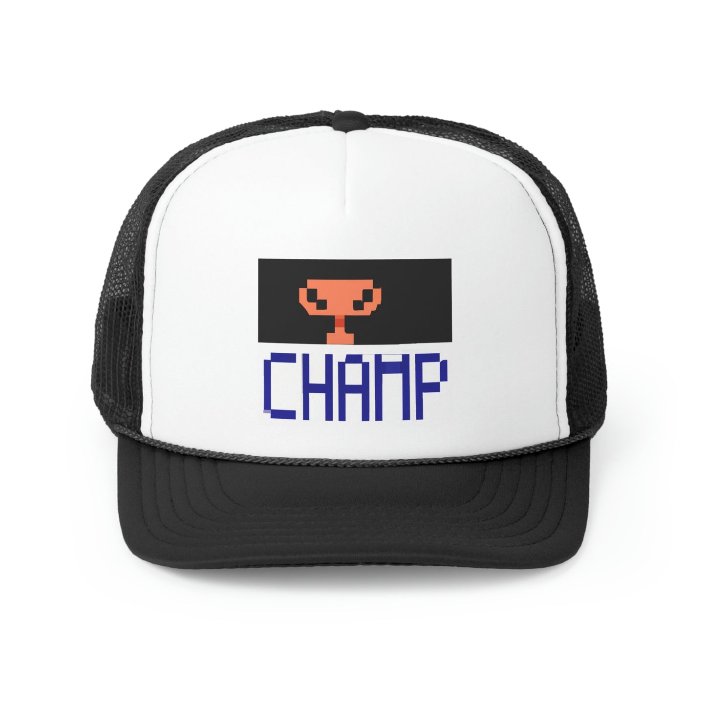 CHAMP Trophy Logo (Pixel) - AI Art - Trucker Hats