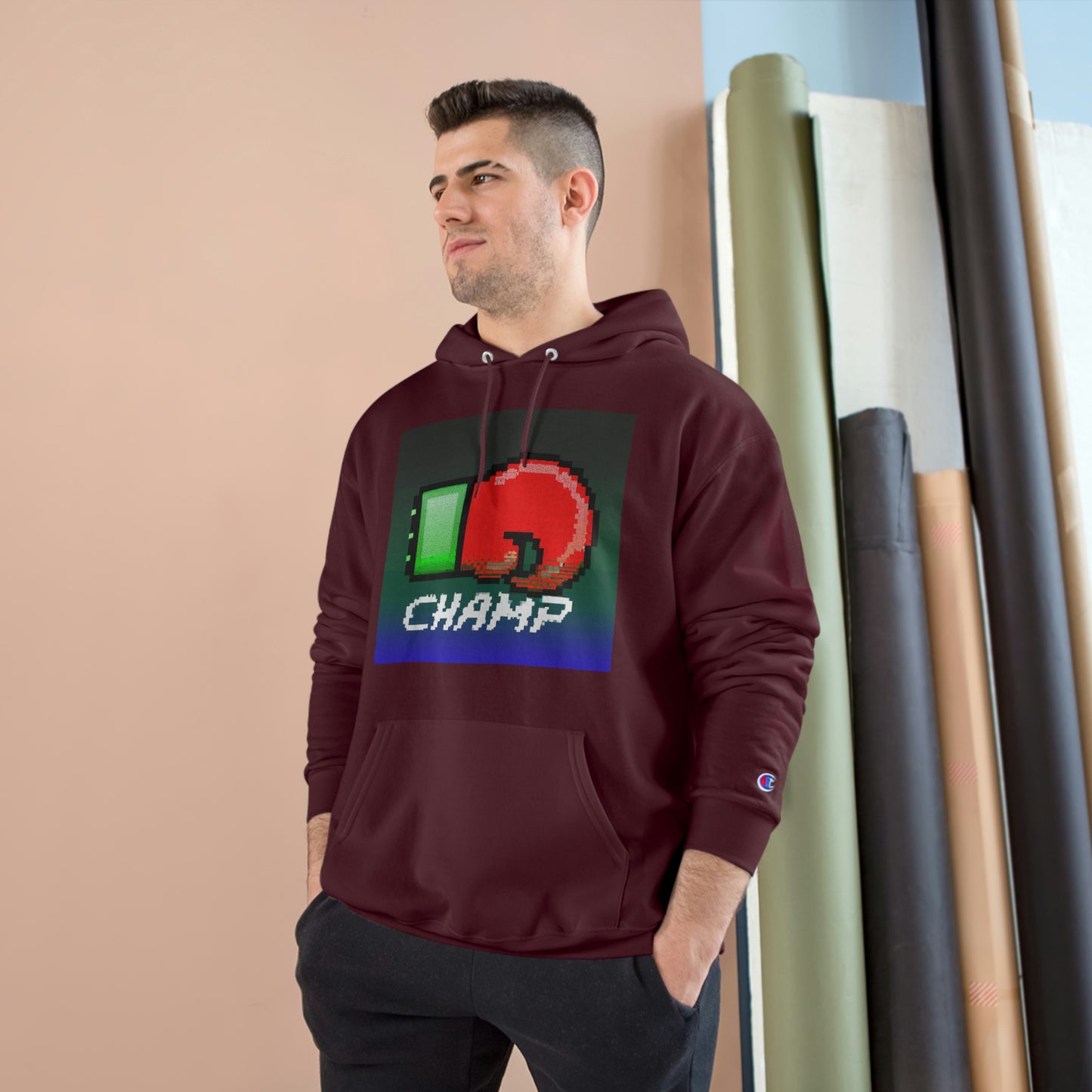 CHAMP 2 (Alt Logo 1) - AI Art - Champion Hoodie