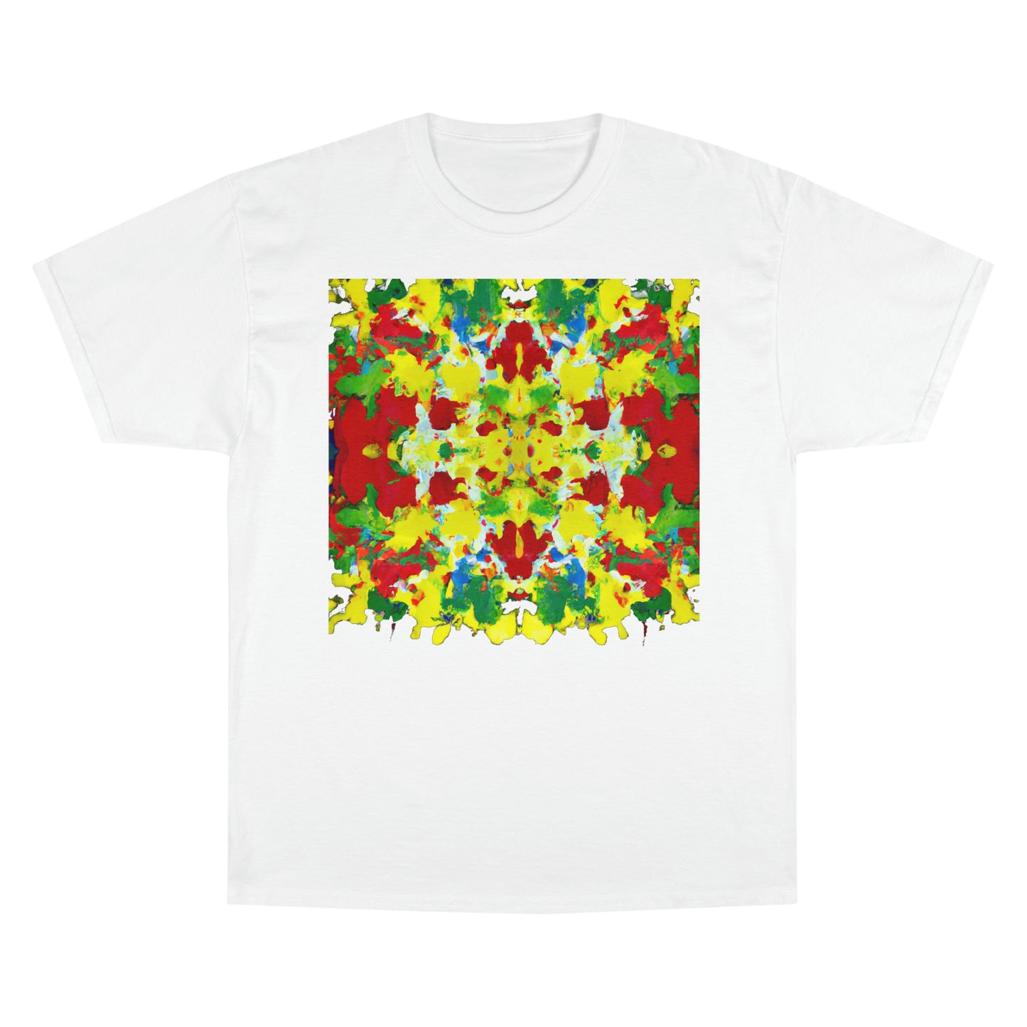 Rasta Acrylic Splatter XW 2 - AI Art - Champion T-Shirt