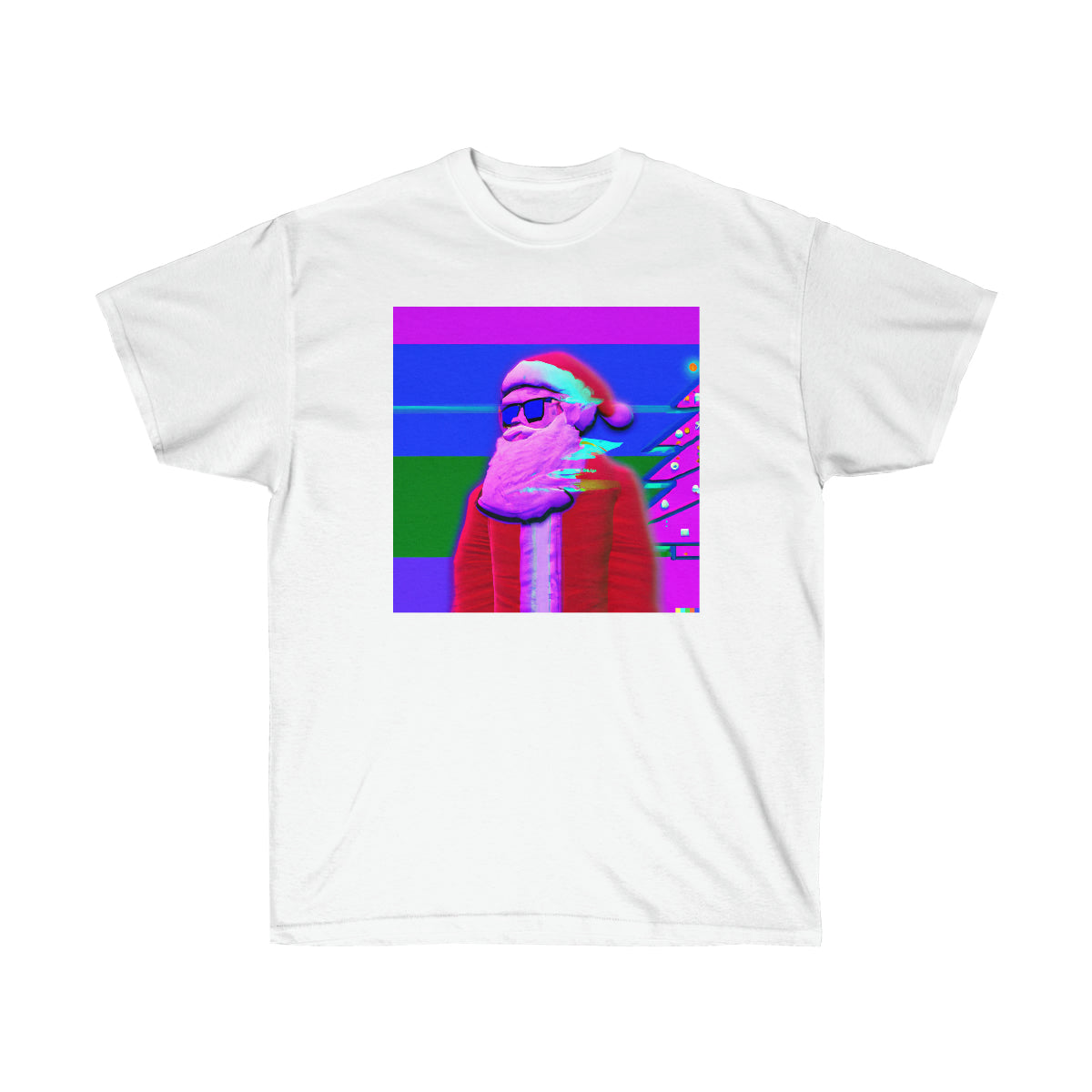 Santa Cool Dude - Vaporwave AI Art - Ultra Cotton Tee