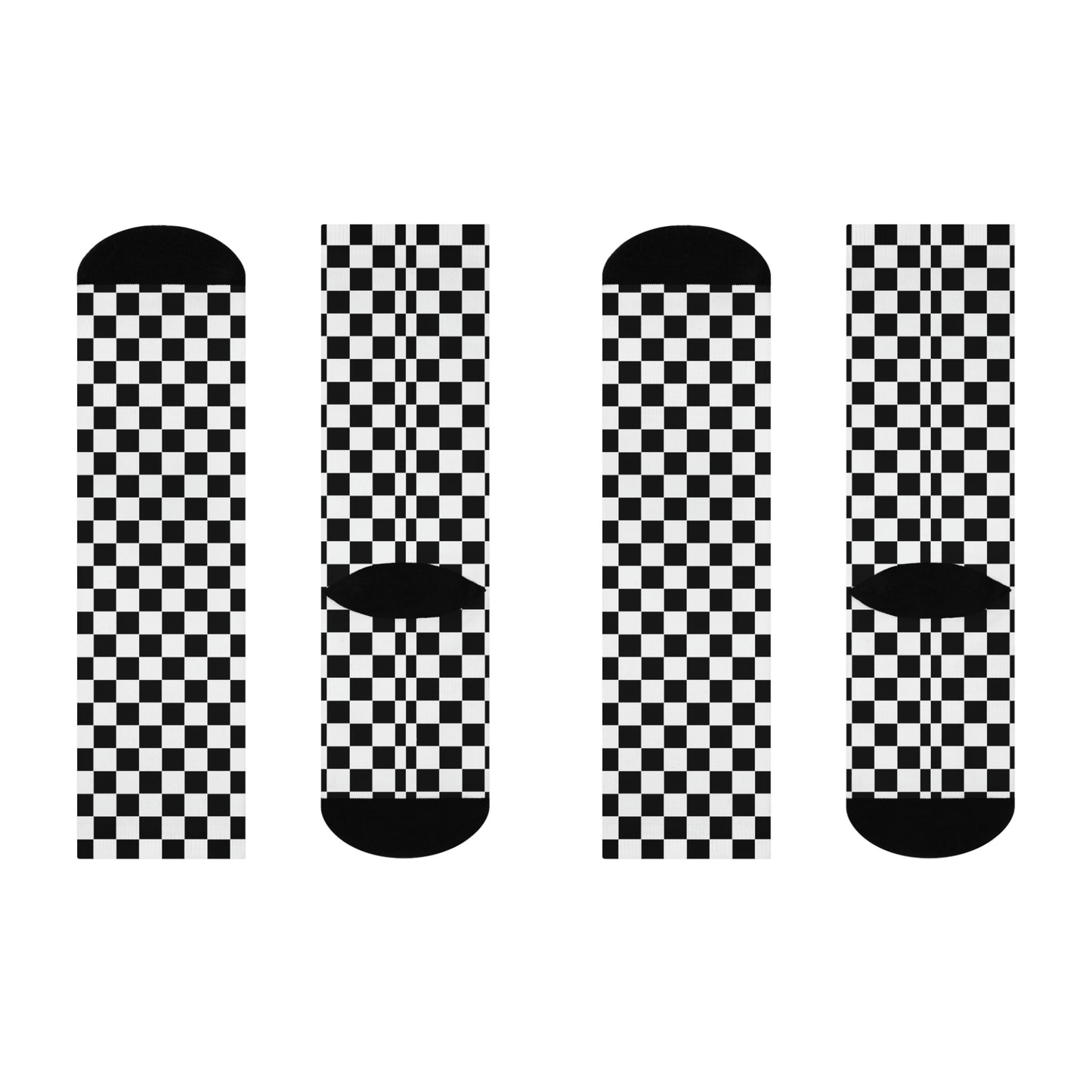 Checkered Flag - Cushioned Crew Socks