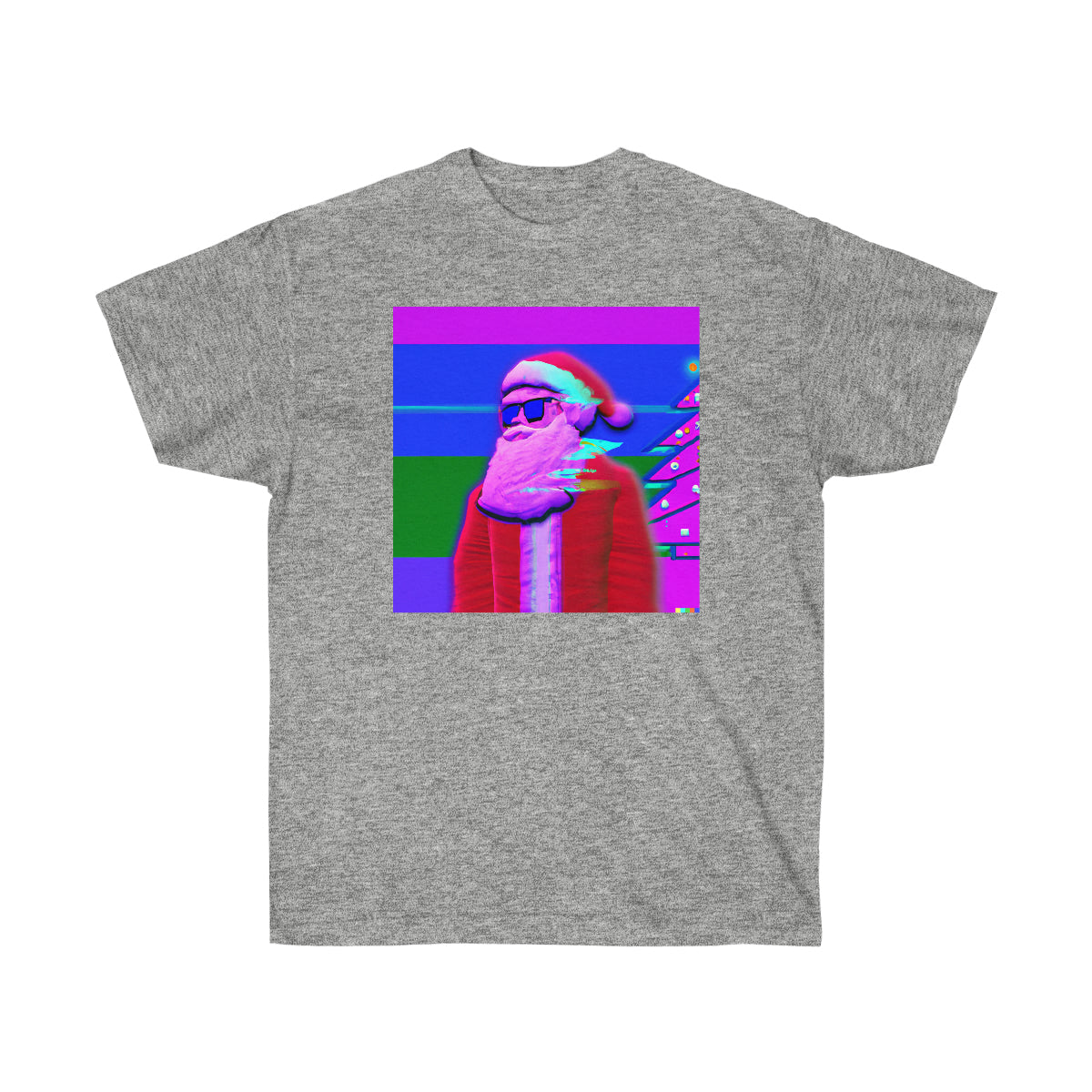 Santa Cool Dude - Vaporwave AI Art - Ultra Cotton Tee