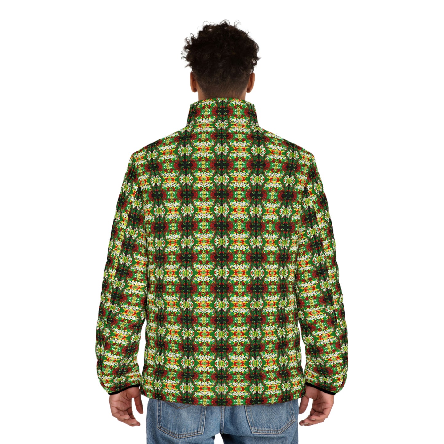 Rasta Kaleidescope 1 Spaceballer Jacket - AI Art - Men's Puffer Jacket