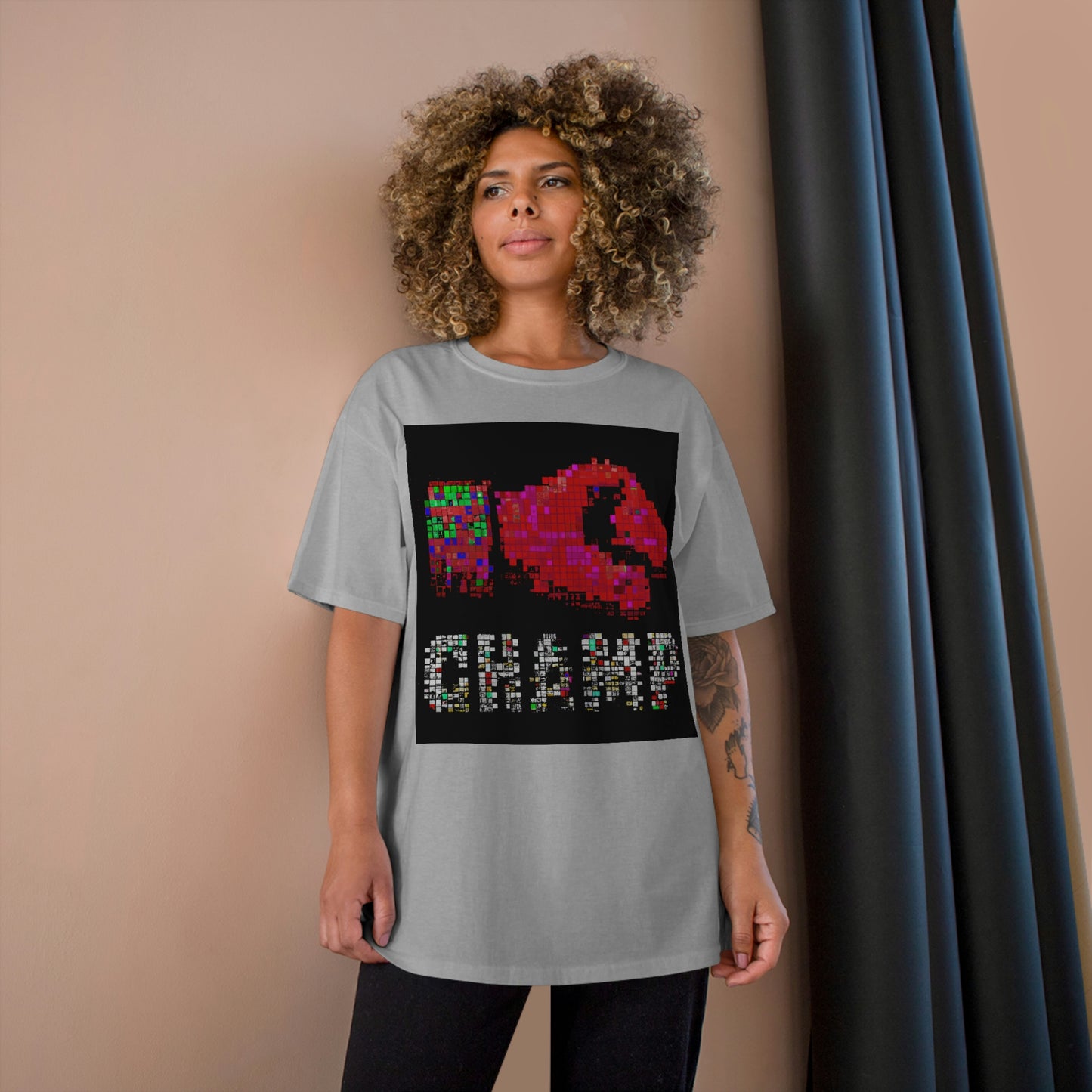 CHAMP (Alt Logo 3 Pixel) - AI Art - Champion T-Shirt