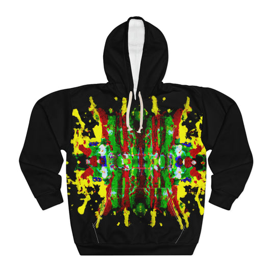 Rasta Acrylic Symmetry W - AI Art - Pullover Hoodie