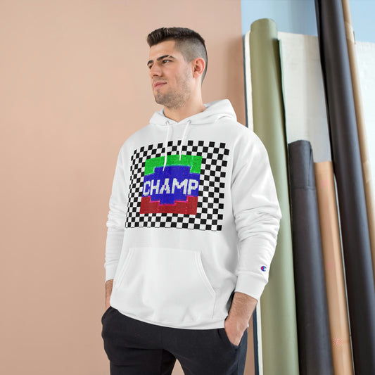 Checkered Flag (CHAMP Logo 2 8-bit) - Champion Hoodie