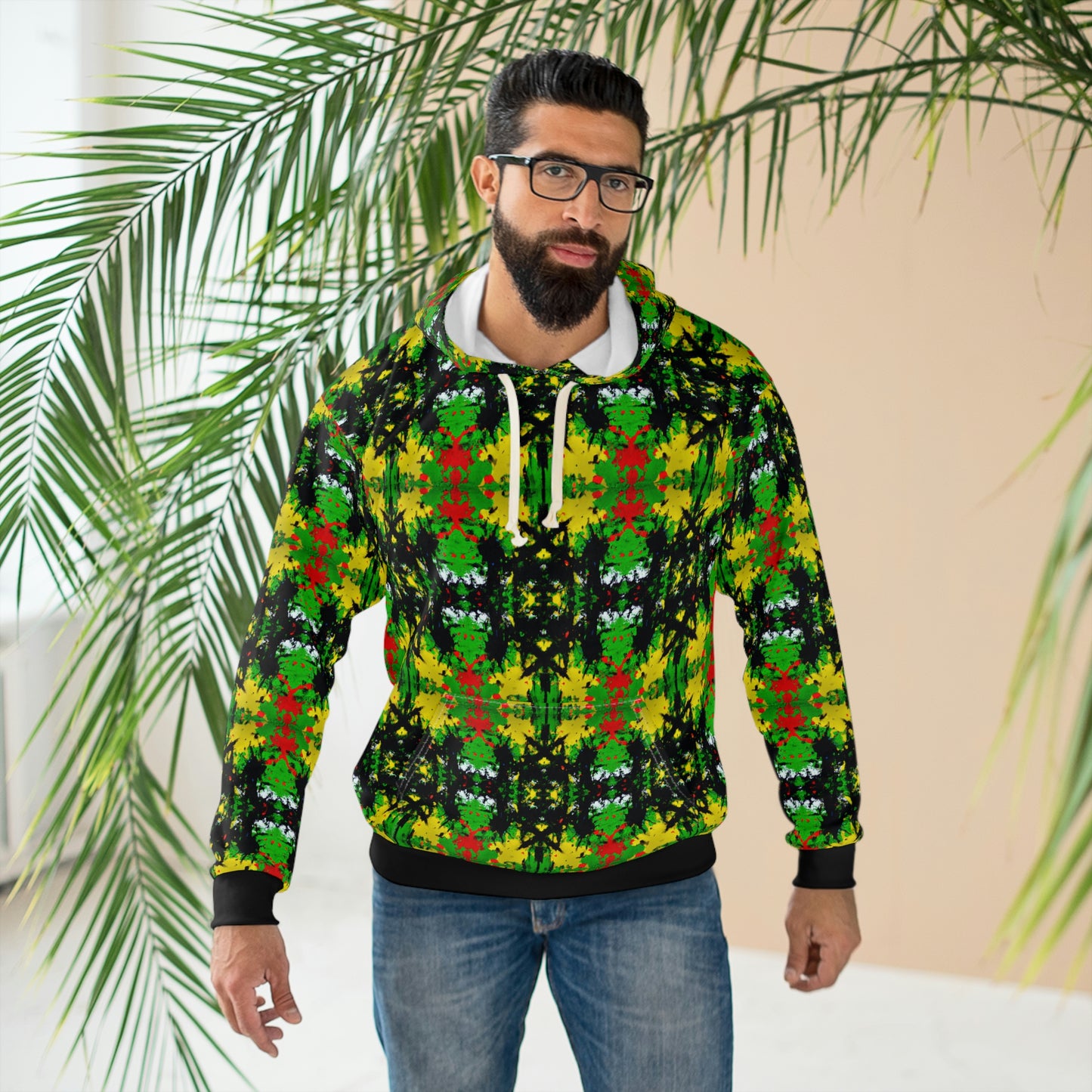 Rasta Star 1 - AI Art - Pullover Hoodie