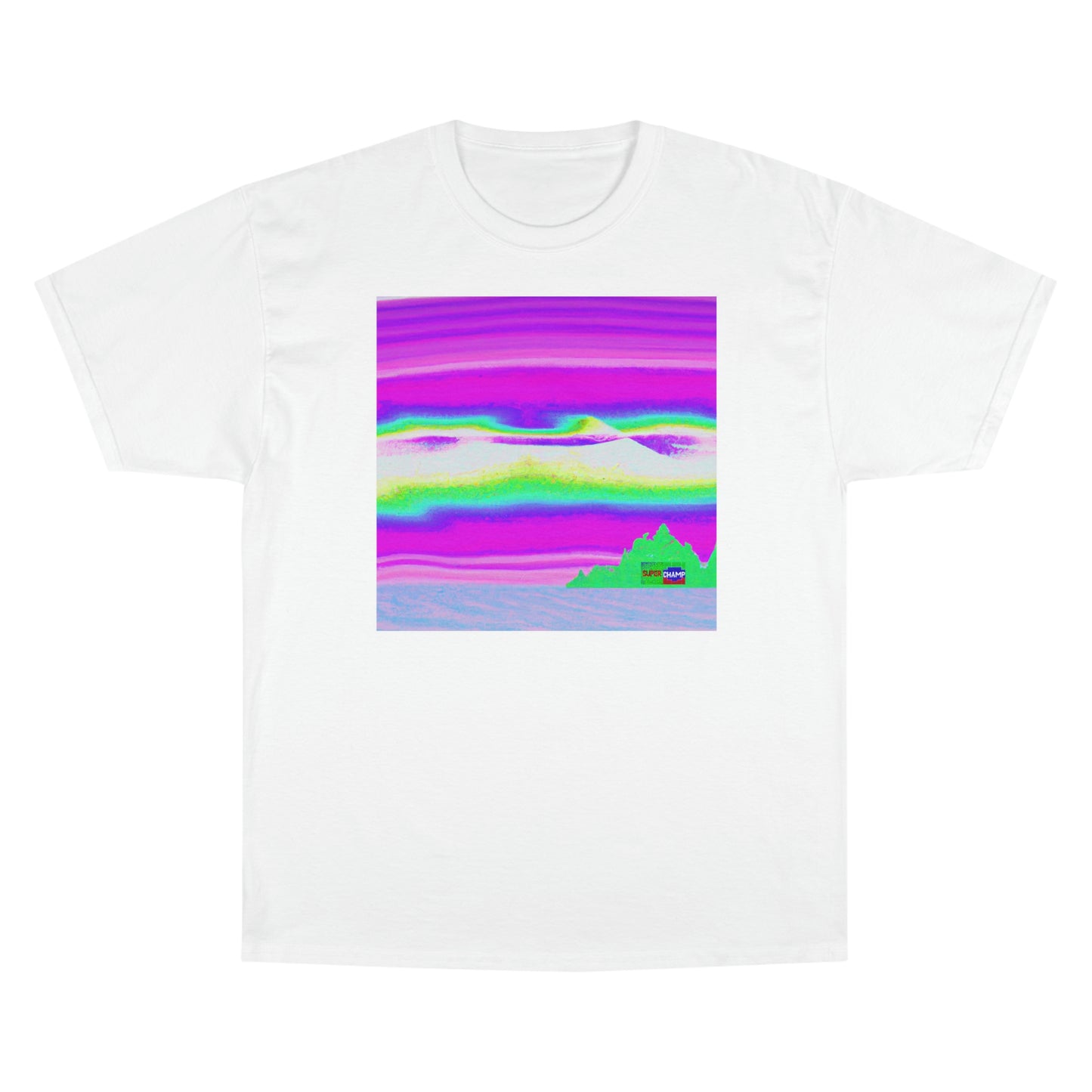 Hyperwave Island (Surfer Style) - AI Art - Champion T-Shirt